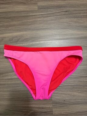 Boden Pink Bikini Bottom with Red Trim size 8